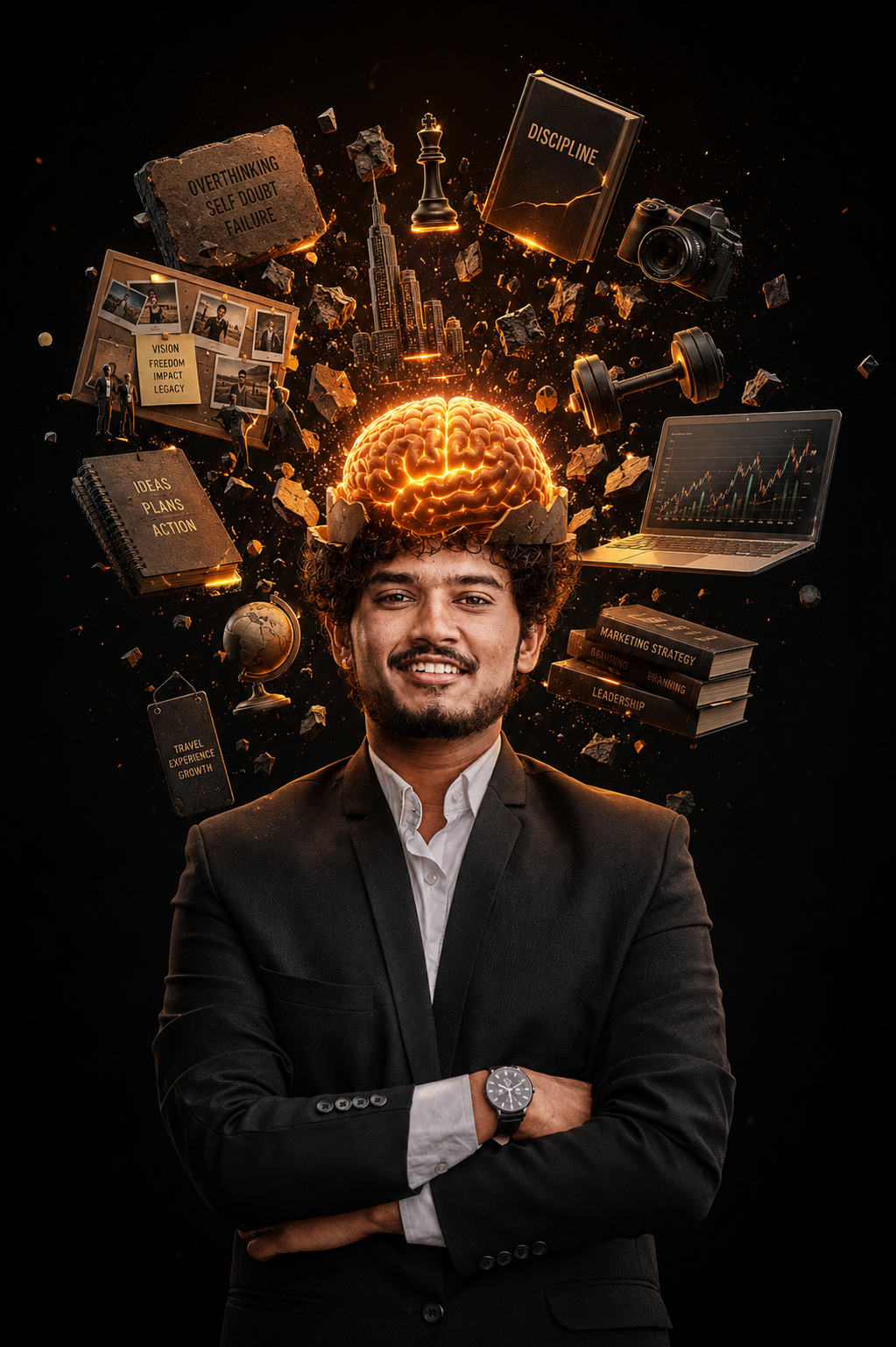 17 Mind Unlocked – Premium 3D Surreal Brain Portrait - Image 1