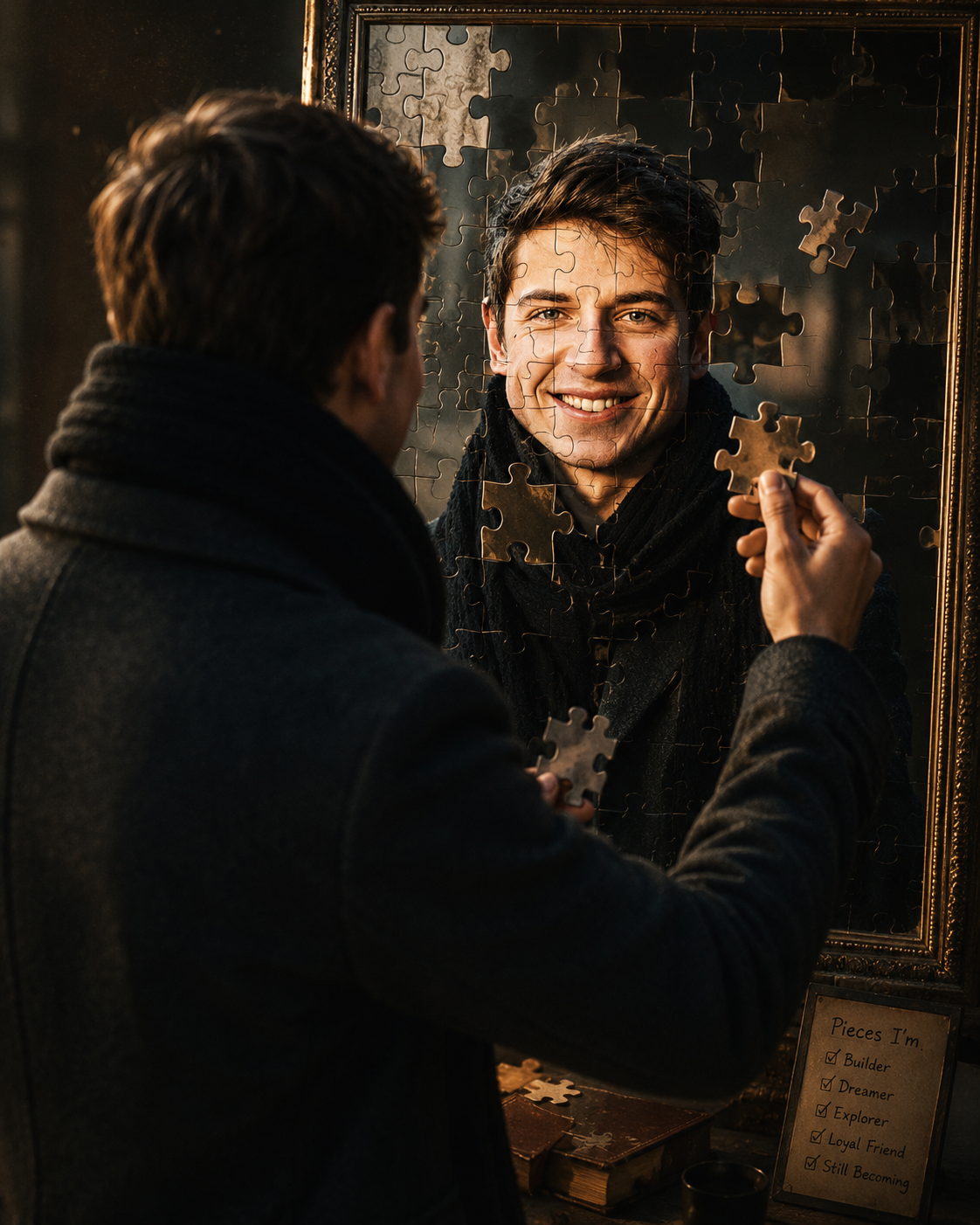18 Puzzle Reflection – AI Identity Mirror Portrait - Image 1
