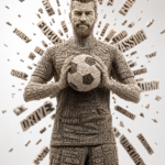 3D Typography Voxel Burst Portrait