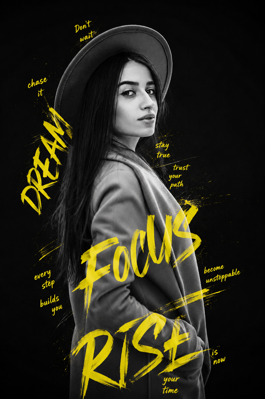 3 Silhouette Typography Editorial Portrait - Image 1