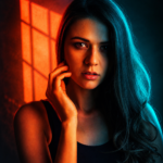 Cinematic Neon Window Light Portrait