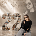 Crystal Memories Birthday Portrait – Luxury Glass Number Photo Collage