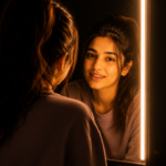Amber Mirror Glow Portrait